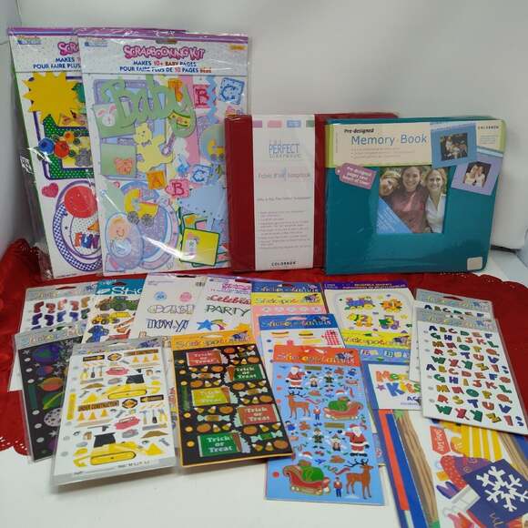 Colorbok Other - 2X COLORBOK 8"X8" MEMORY BOOK Front Photo Window & Red 8x8 Plus tons of extras!!